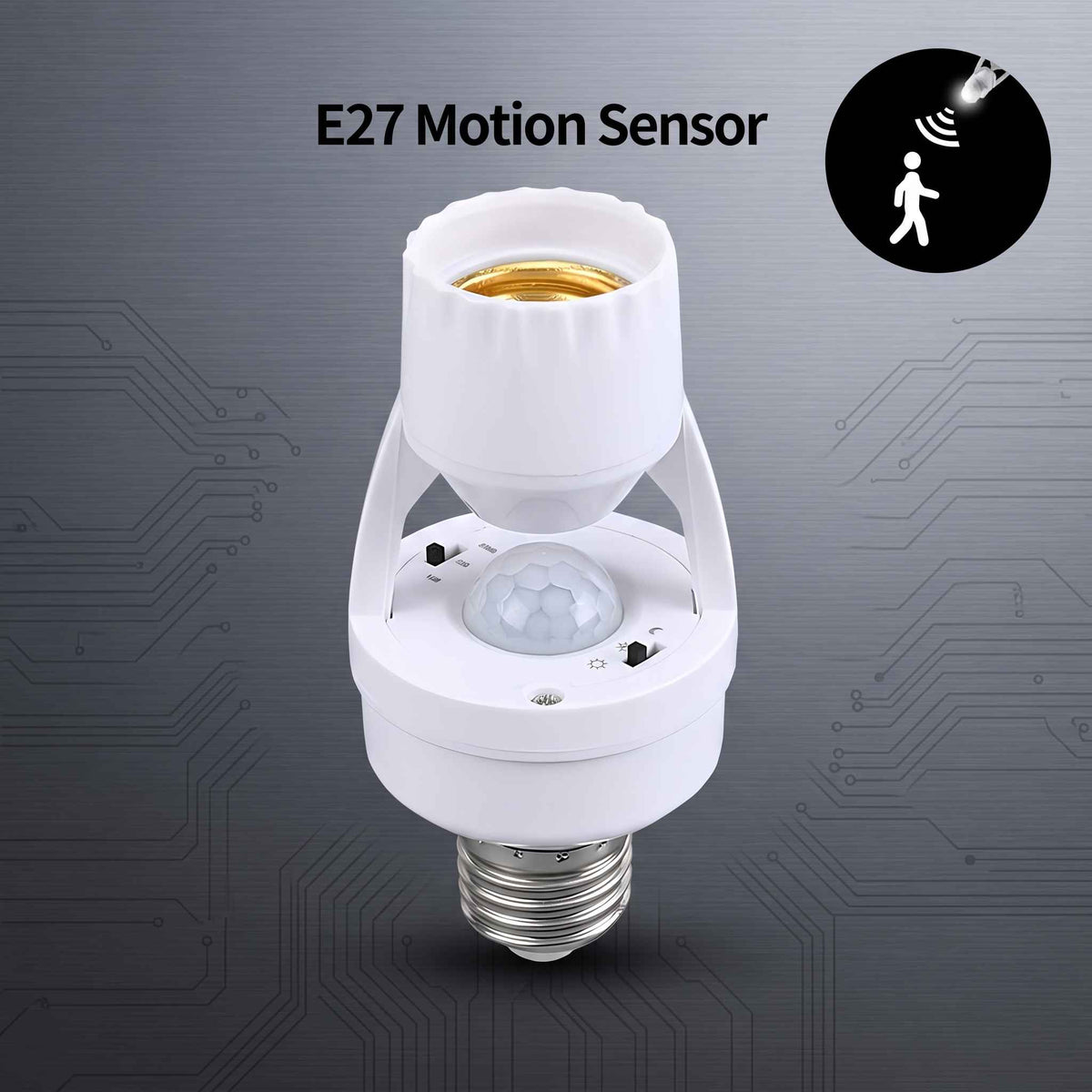 E27 PIR Motion Sensor Light Socket ā Automatic LED Bulb Adapter