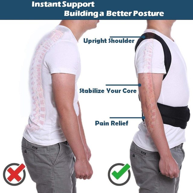 Posture Corrector Back Support Brace – Adjustable & Breathable