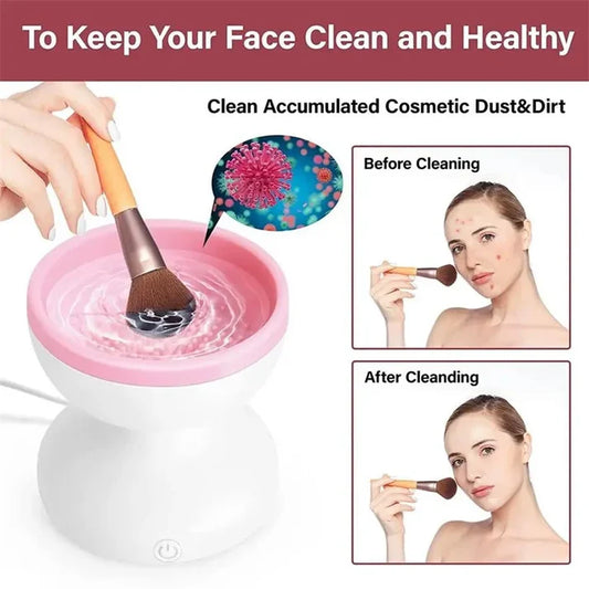 Electric Makeup Brush Cleaner – USB Powered Automatic Brush Washing Machine