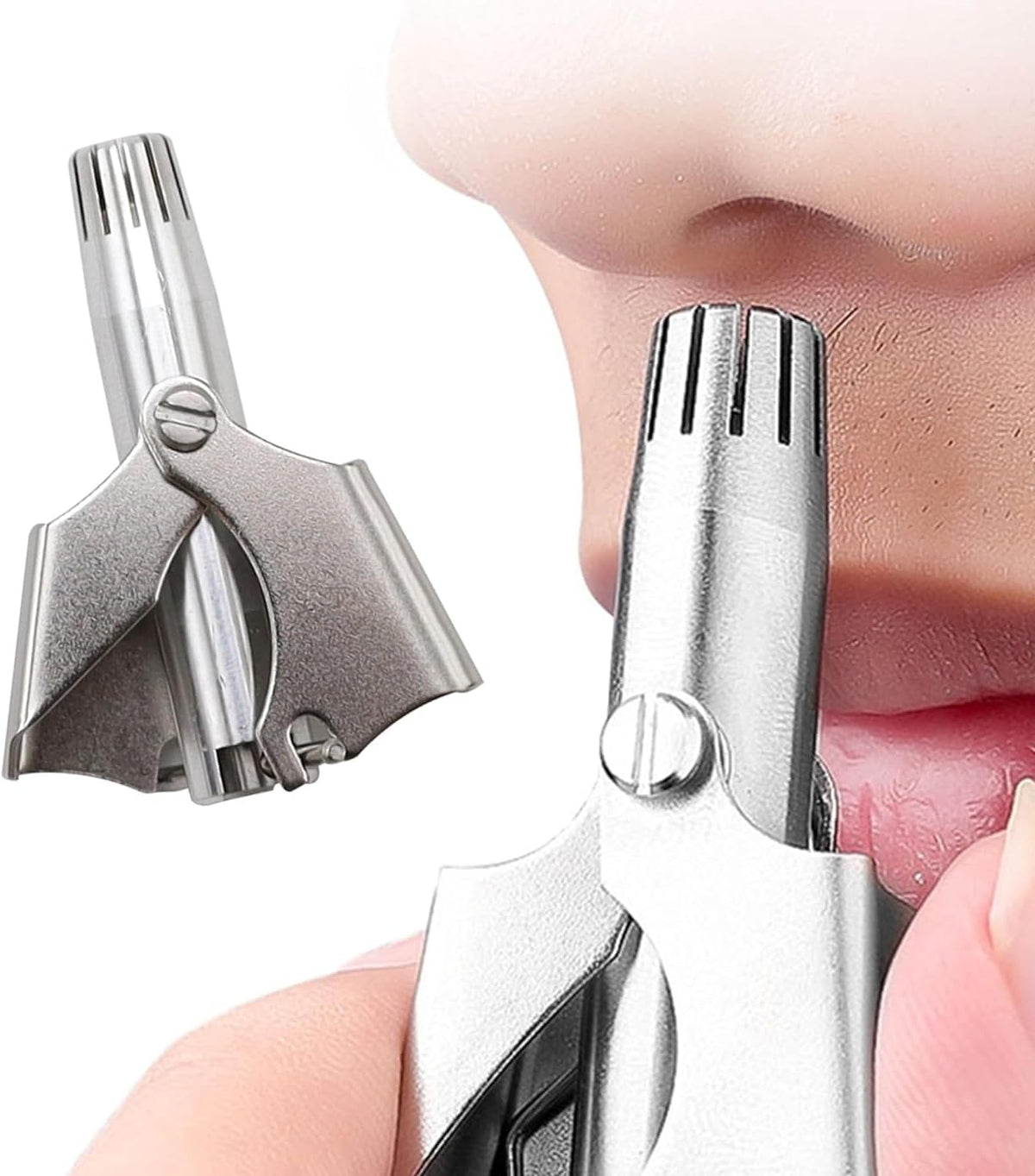 Stainless Steel Manual Nose Hair Trimmer – Precision Grooming Tool
