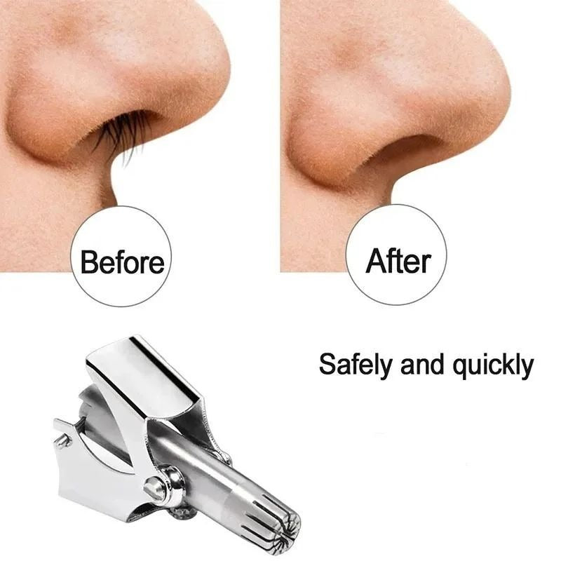 Stainless Steel Manual Nose Hair Trimmer – Precision Grooming Tool