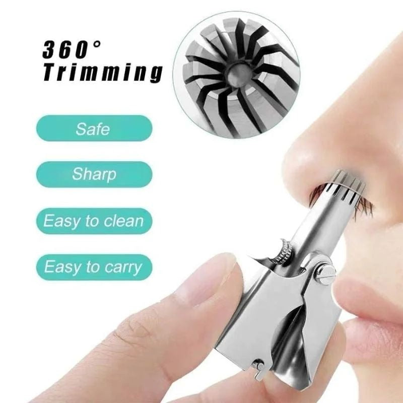 Stainless Steel Manual Nose Hair Trimmer – Precision Grooming Tool