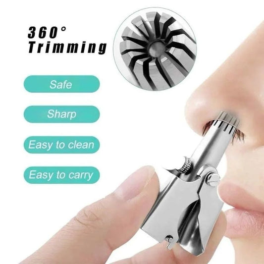 Stainless Steel Manual Nose Hair Trimmer – Precision Grooming Tool