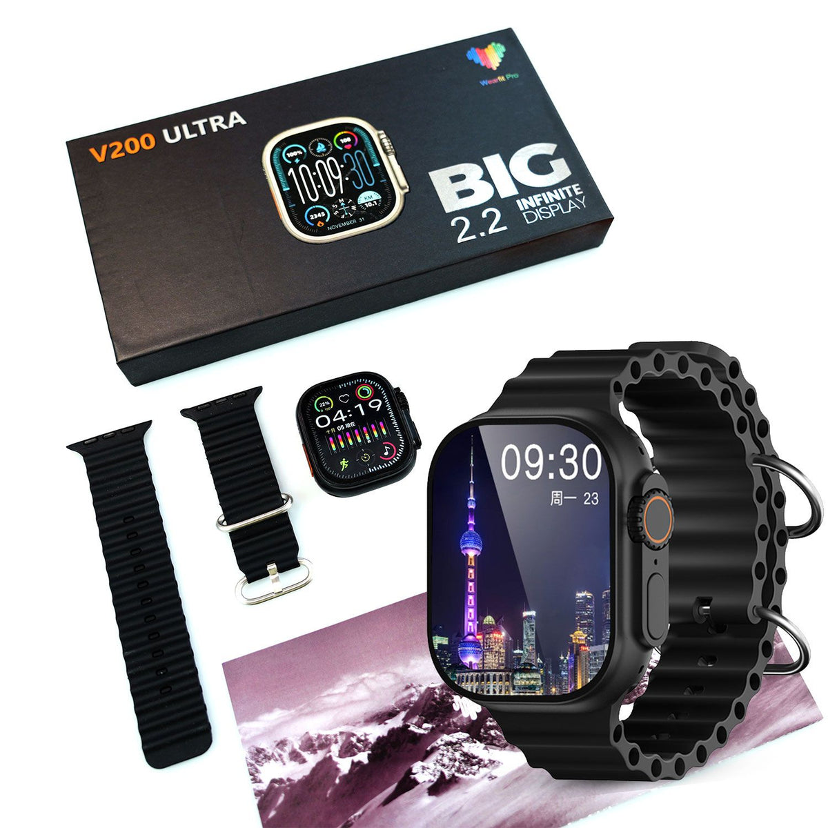 V200 Ultra Smart Watch – 2.2″ HD Large Display Smartwatch for Men & Women