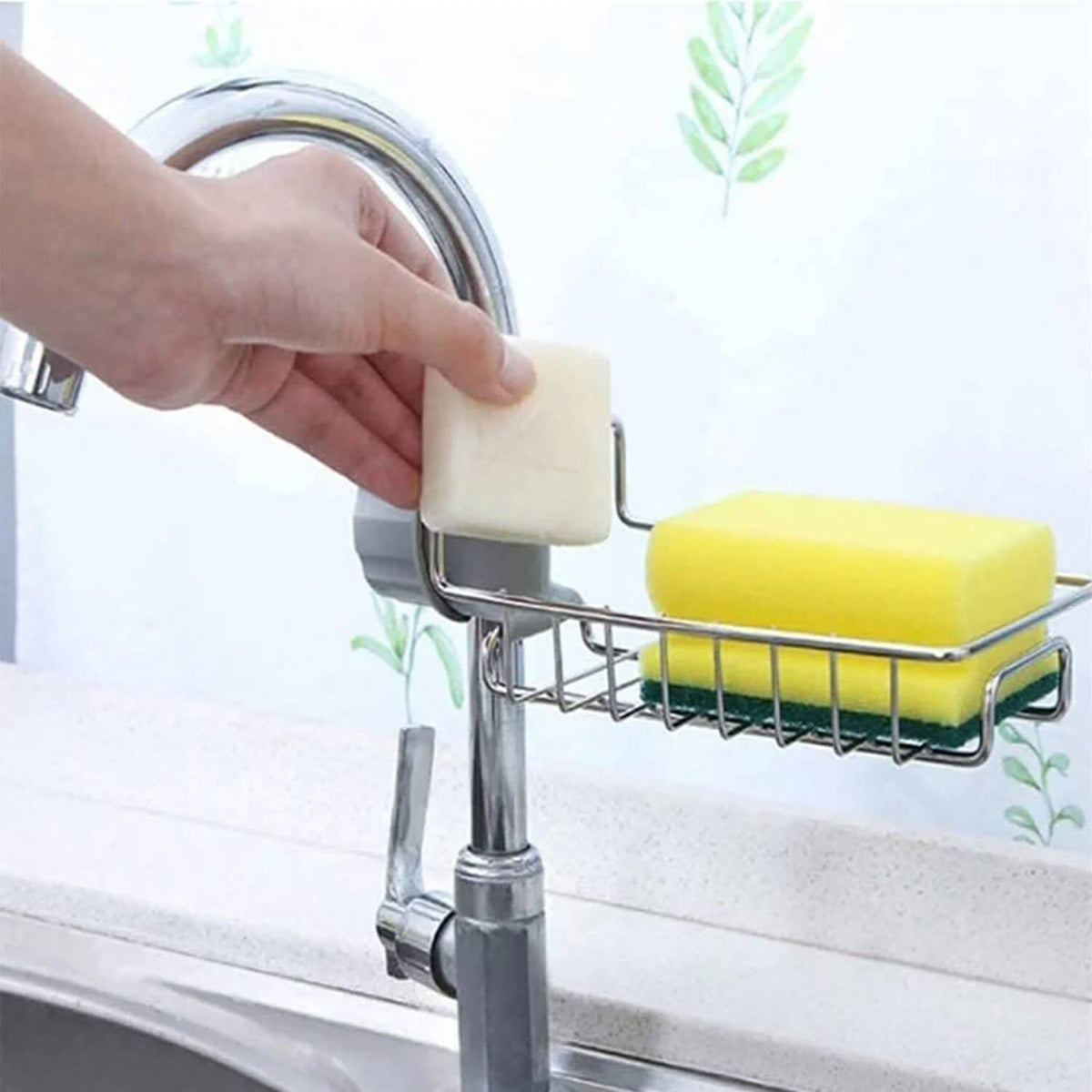 Stainless Steel Sink Organizer – Sponge, Soap & Kitchen Drain Rack