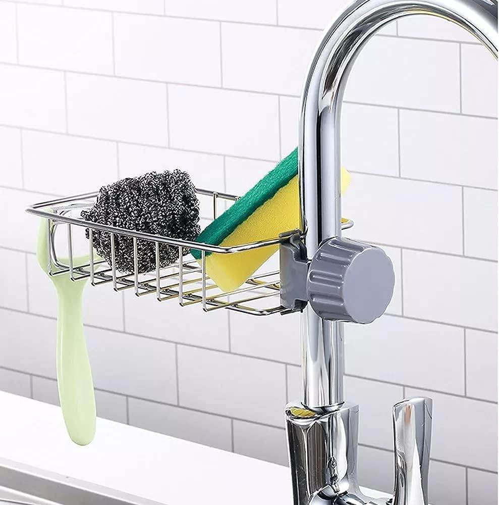 Stainless Steel Sink Organizer – Sponge, Soap & Kitchen Drain Rack
