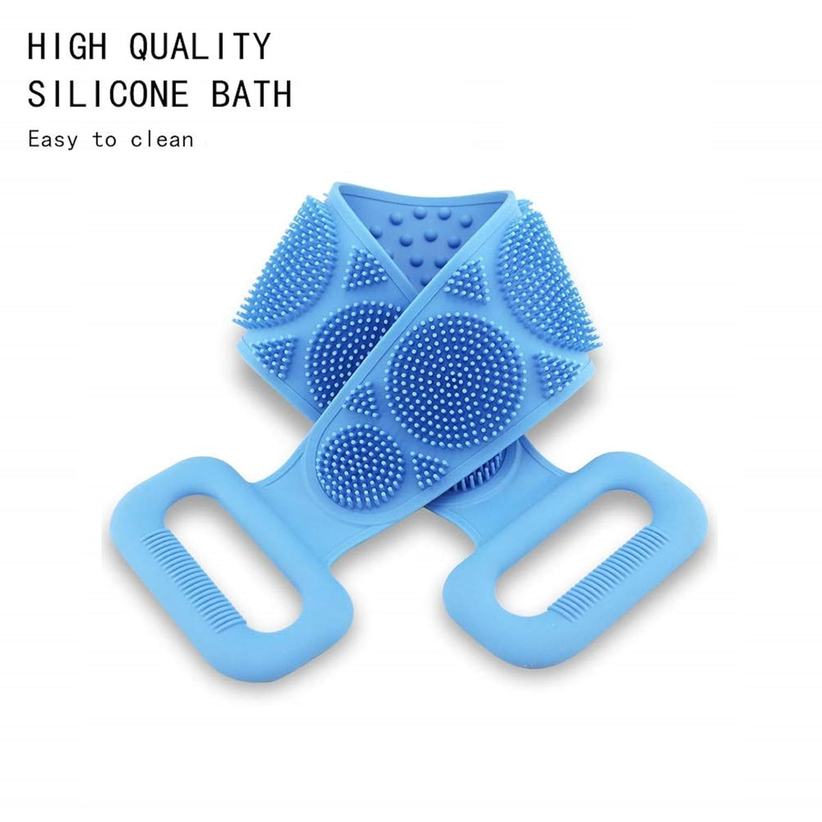 Silicone Back Scrubber Bath Belt – Body Exfoliating & Shower Scrubber