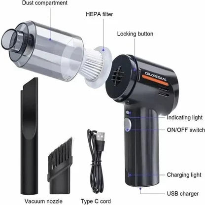3-in-1 Cordless Handheld Vacuum Cleaner – Portable Car & Home Dust Cleaner