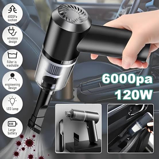 3-in-1 Cordless Handheld Vacuum Cleaner – Portable Car & Home Dust Cleaner