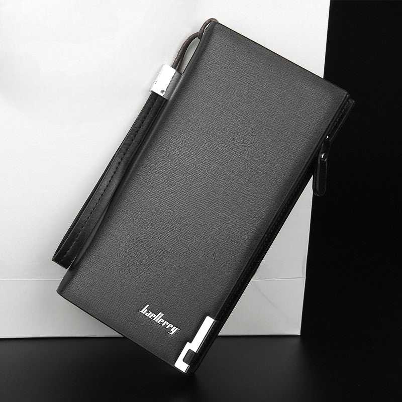 Long Men's Wallet – Multiple Card Slots & Cash Storage | Black